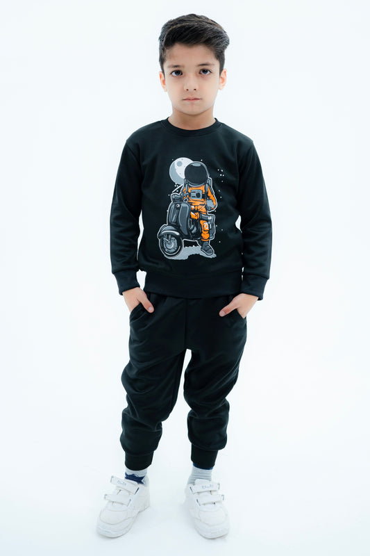 Boys Black Astronaut Tracksuit