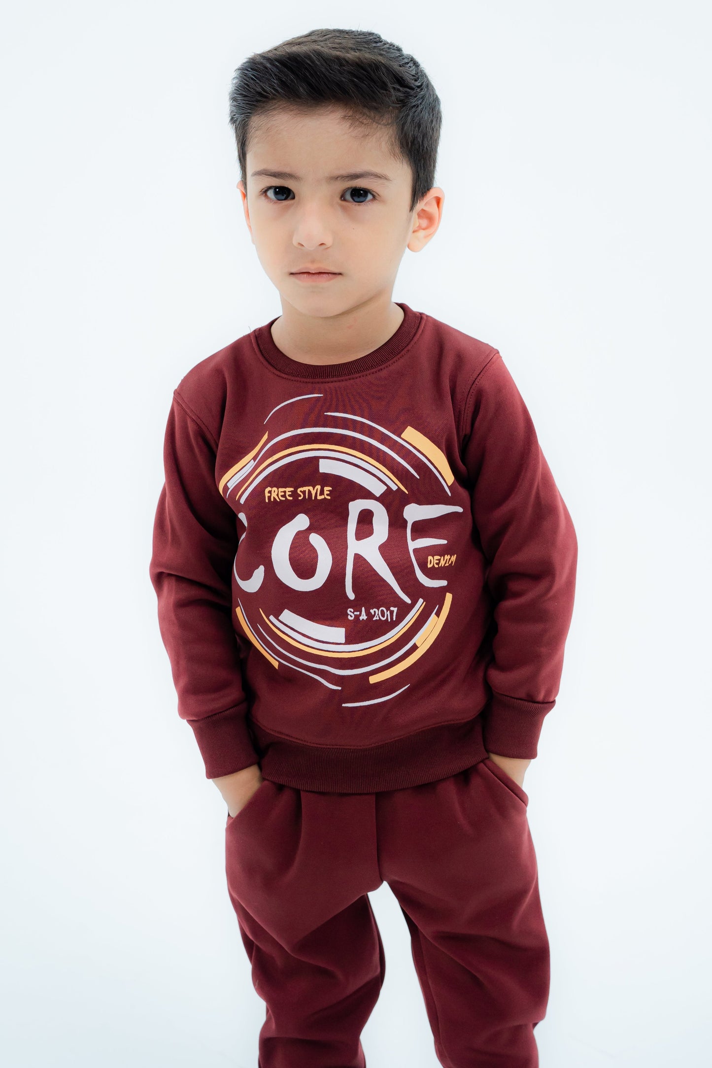 Boys Maroon Core Tracksuit